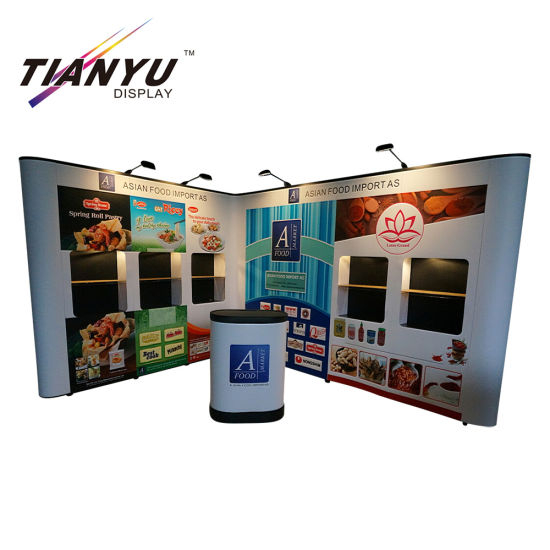 Pop up Display per fiere bandiera del tessuto Booth in vendita