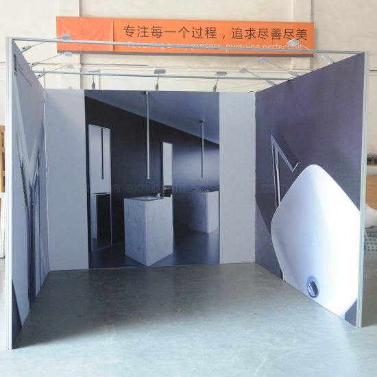 Personalizzato Pubblicità Stampa visualizzazione 3X3 Alluminio Exhibition Booth design