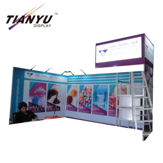 Acquisti a buon mercato tensione diritta del tessuto Exhibition Booth, cabina della fiera commerciale
