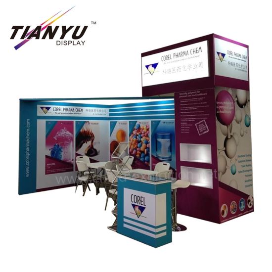 Acquisti a buon mercato tensione diritta del tessuto Exhibition Booth, cabina della fiera commerciale