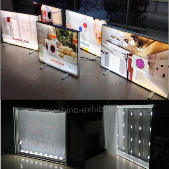 Tessuto di tessile senza cornice pubblicità Display retroilluminato a LED ID per Window Display Advertising