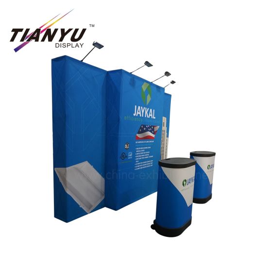 Trade Show Visualizza dritto curvo tessuto sullo sfondo Seg Pop Up Stand parete