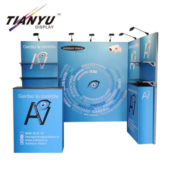 Hot alluminio 10 * 20feet Exhibition Booth design per la vendita