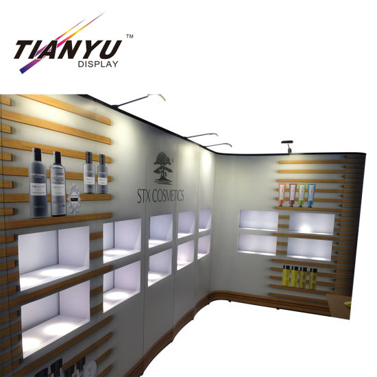 Flex basamento della bandiera e riproduzione film Rack 3X3 pop up banner stand fiera commerciale Sfondo stand