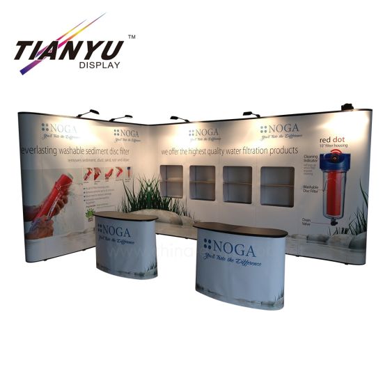 Pieghevole pop up banner stand dritto Espositori 3 * 3 Fiera Booth