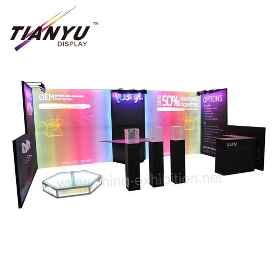 Tian Yu offrono due laterali di alluminio aperta Exhibition Booth per Mostra luci LED