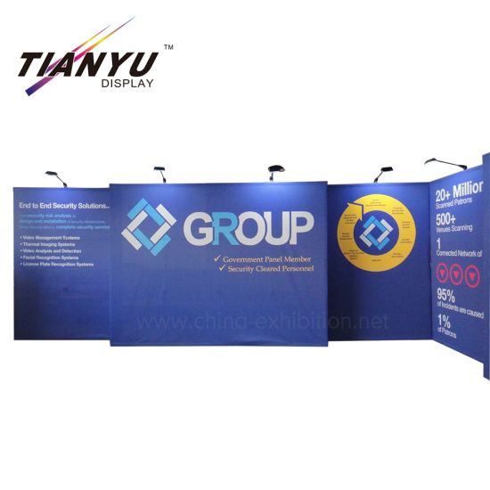 5X7 Dimensioni Graphic Elasticizzato Tessuto Arredamenti per le esposizioni su misura del contesto di pop up