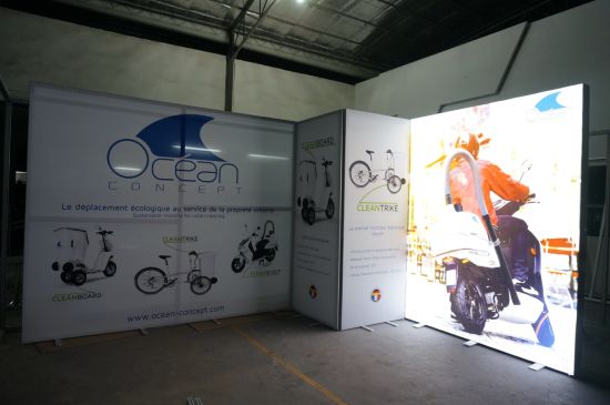 3x6m moderna a sublimazione del tessuto di tensionamento leggera Telaio in alluminio Exhibition Booth