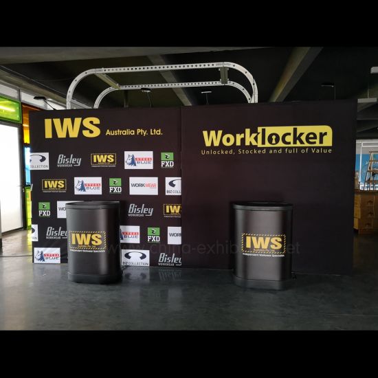 3x3m Portable Trade Show Esposizione del tessuto di contesto della parete pop up Display Stand