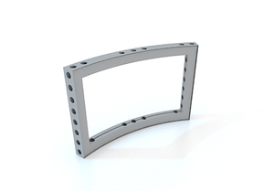 M-serie in alluminio anodizzato curvo frame