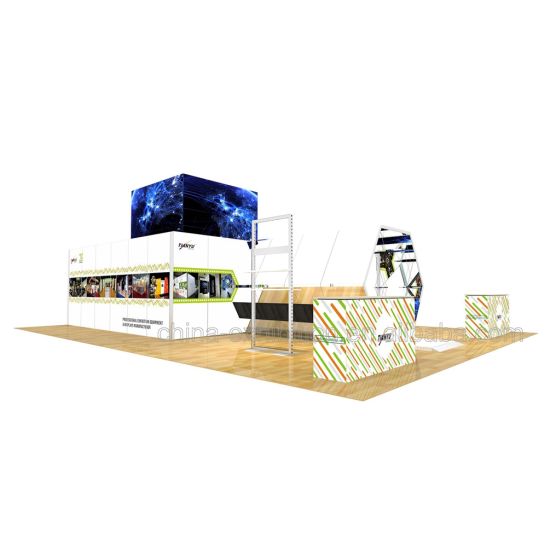 Visualizzazione Cina Prezzo di fabbrica su misura pubblicità con schermo LED Exhibition Booth design