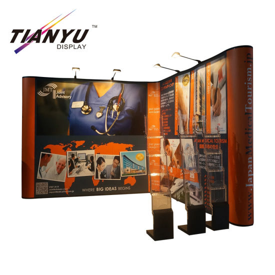 Trade Show Booth pieghevole Pop up della bandiera Exhibition Display Stand