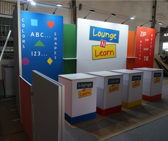 20FT del tessuto di tensionamento display in alluminio Exhibition parete Booth