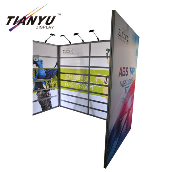 2019 Tessuto alluminio High End coperta Trade Show stand e Fabrication