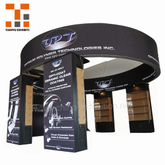 Professionale eccezionale Forma espositivo personalizzato 20X20 Circle Booth in vendita
