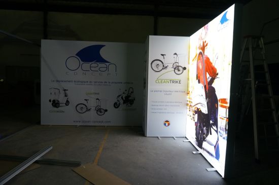 3x6m moderna a sublimazione del tessuto di tensionamento leggera Telaio in alluminio Exhibition Booth