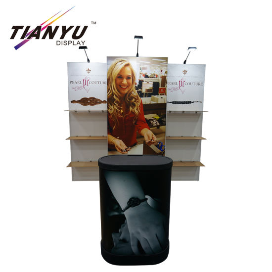 Trade Show di visualizzazione del tessuto di tensionamento Exhibition Booth Tessuto muro