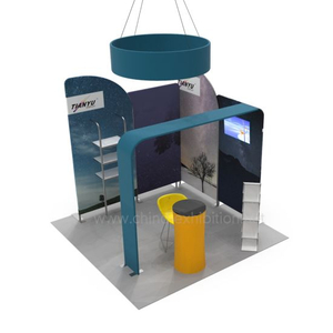 10 * 10FT / 3x3m portatile del tessuto di tensionamento display retroilluminato Booth Trade Show di visualizzazione Sfondo stand