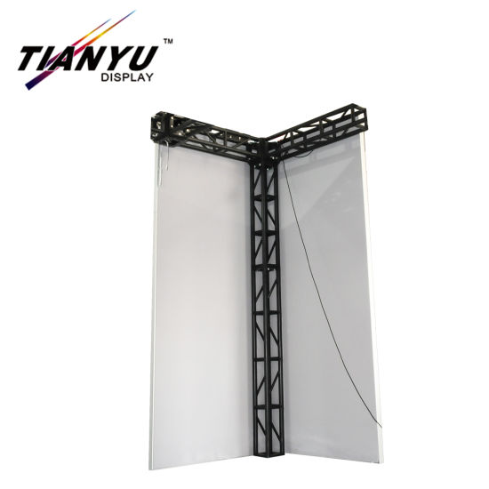 Cabine di fantasia del tessuto di tensionamento di visualizzazione 10FT in alluminio e tessuto Trade Show parete Trade Show