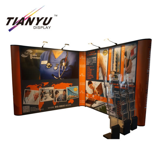 Trade Show Booth pieghevole Pop up della bandiera Exhibition Display Stand