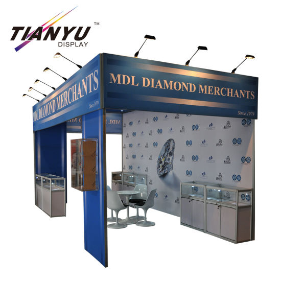 Portable Logo stampato in poliestere Wall Display per Exhibition Booth