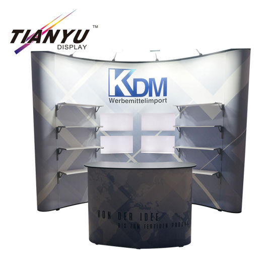 Produttore Portable Trade Show tessuto a parete in alluminio pop up display stand Stand
