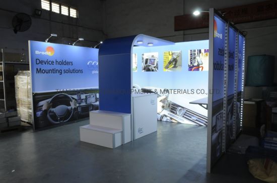 Modulare Trade Show Exhibition senza telaio Booth con LED Light Box retroilluminato