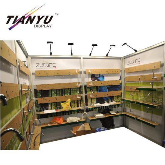 Tian Yu Do Isola Exhibition Booth stand Piedi design 10X10 con ripiano sistema