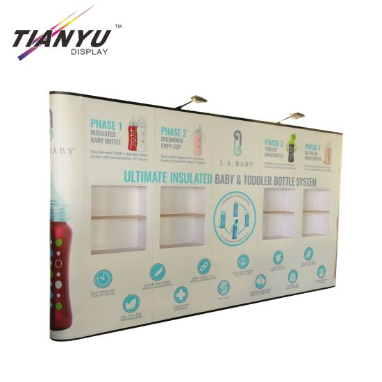 Esposizione di visualizzazione Booth contraente elastico tessuto commerciale Mostra sfondo