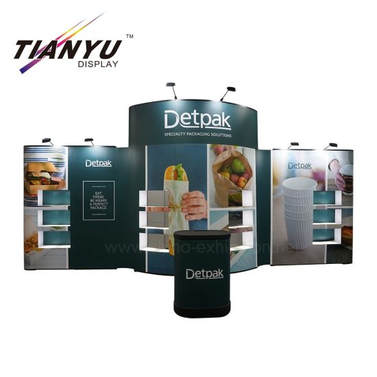 Display di grandi dimensioni in PVC rapida curve di pop up Sfondo basamento della bandiera