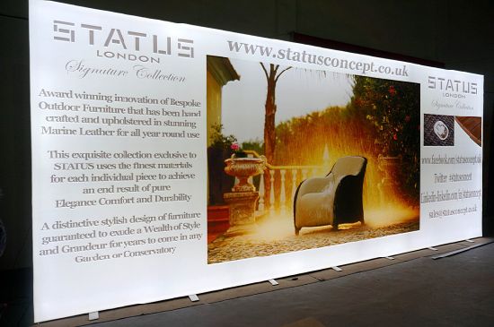 Light Box di alta qualità senza telaio modulare Tessuto LED per la pubblicità