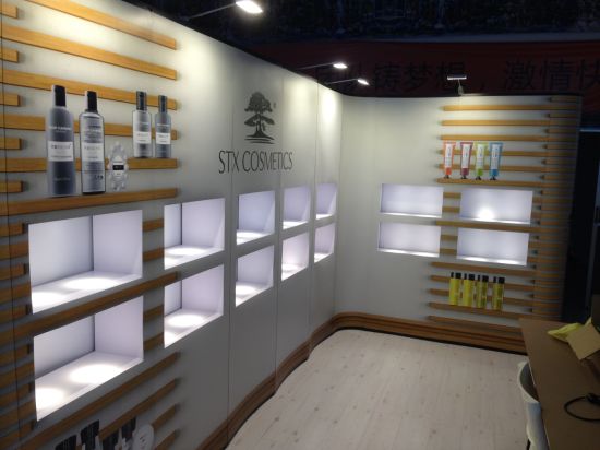 Flex basamento della bandiera e riproduzione film Rack 3X3 pop up banner stand fiera commerciale Sfondo stand