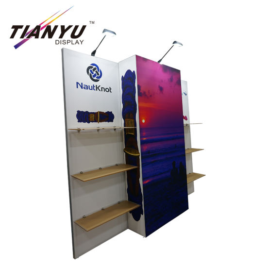 Trade Show di visualizzazione del tessuto di tensionamento Exhibition Booth Tessuto muro