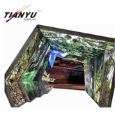 Tian Yu Do personalizzato Exhibition Booth design utilizzato in diverse Alluminio Figura tessuto scatola chiara del LED
