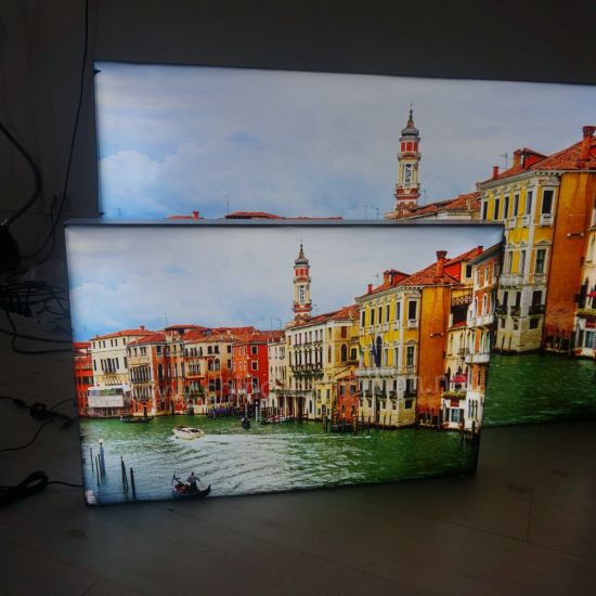 Exhibition Booth Double Sided luce retroilluminato Light Box tessuto senza telaio LED Box PREZZI BASSI